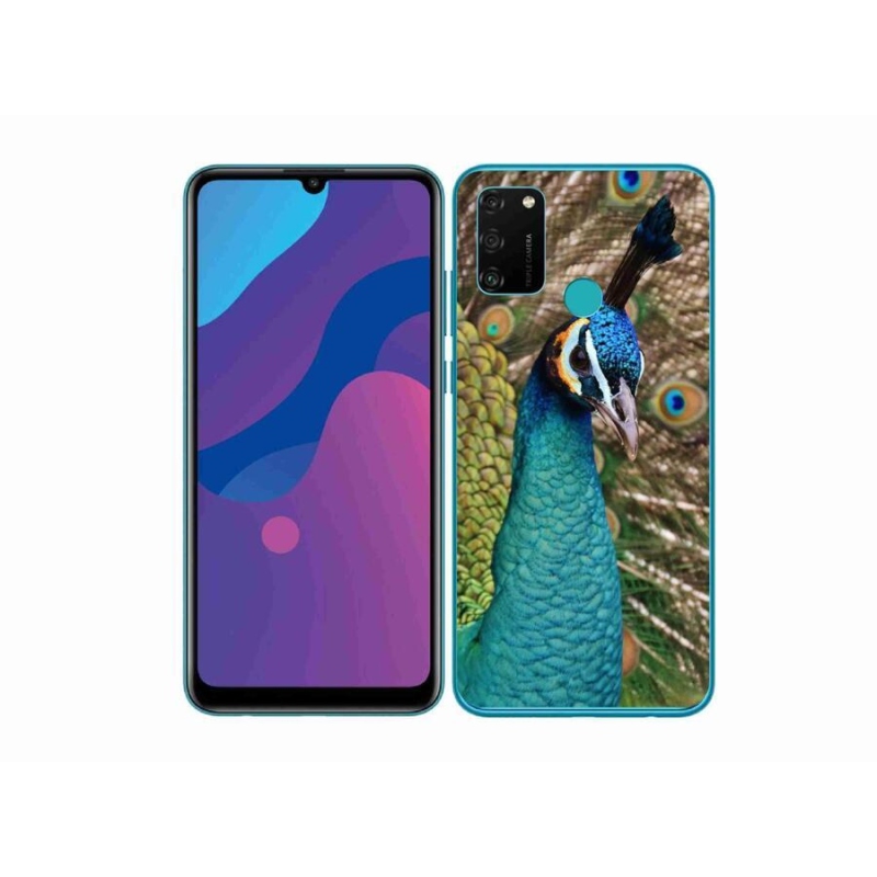 Gélový kryt mmCase na mobil Honor 9A - páv