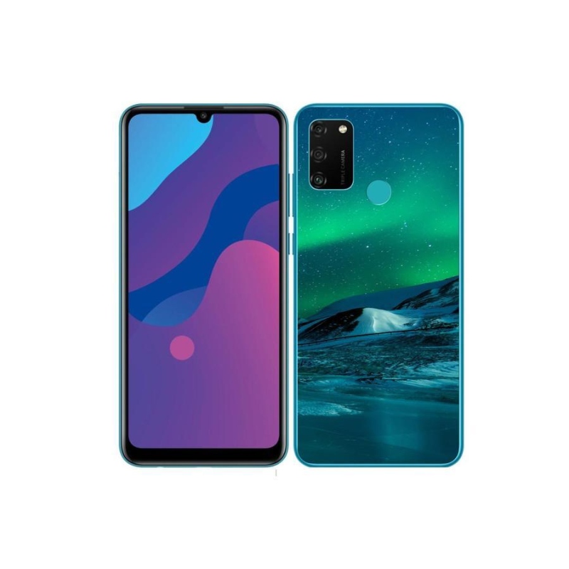 Gélový kryt mmCase na mobil Honor 9A - polárna žiara