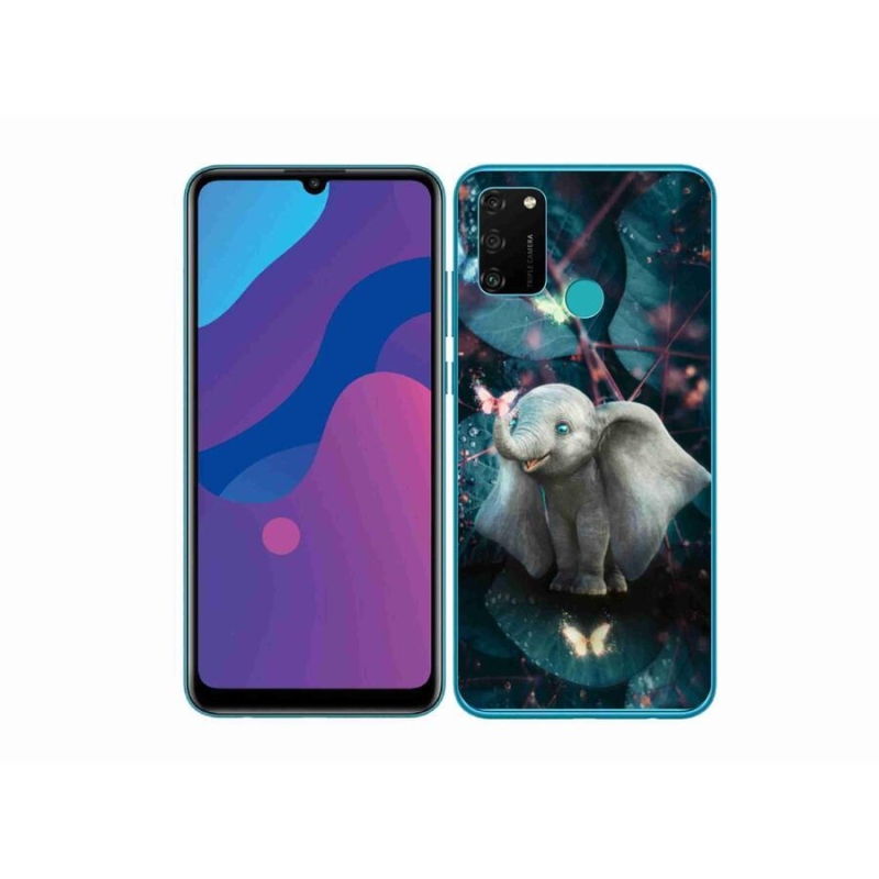 Gélový kryt mmCase na mobil Honor 9A - roztomilý slon