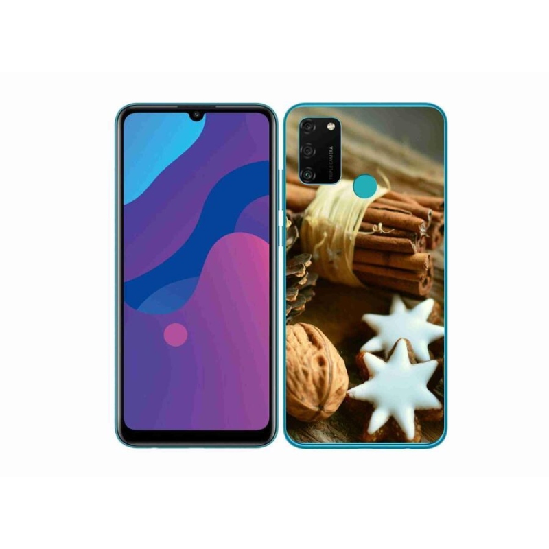 Gélový kryt mmCase na mobil Honor 9A - škorica a perníčky