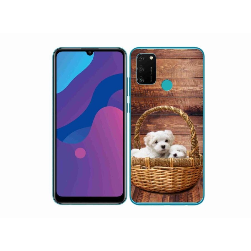 Gélový kryt mmCase na mobil Honor 9A - šteniatka