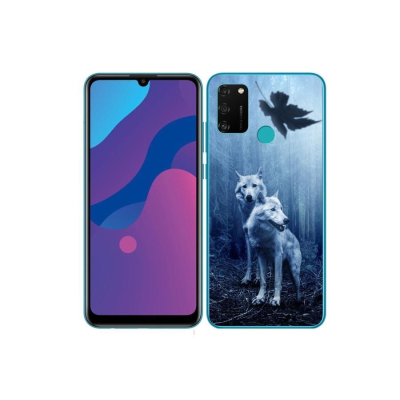 Gélový kryt mmCase na mobil Honor 9A - vlci v lese