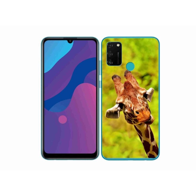 Gélový kryt mmCase na mobil Honor 9A - žirafa