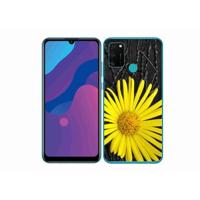 Gélový kryt mmCase na mobil Honor 9A - žltý kvet