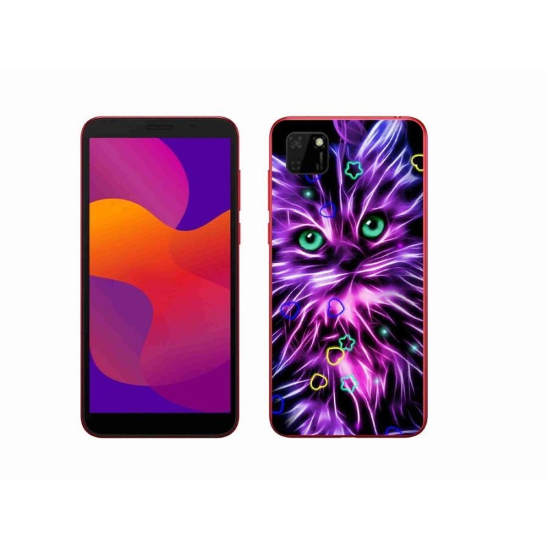 Gelový kryt mmCase na mobil Honor 9S - abstraktní kočka