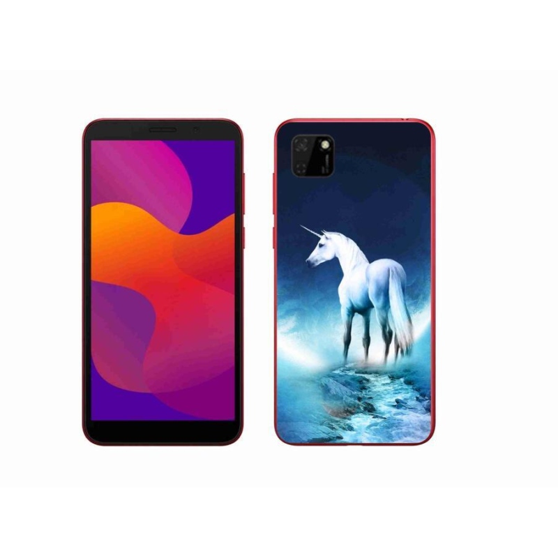 Gelový kryt mmCase na mobil Honor 9S - bílý jednorožec