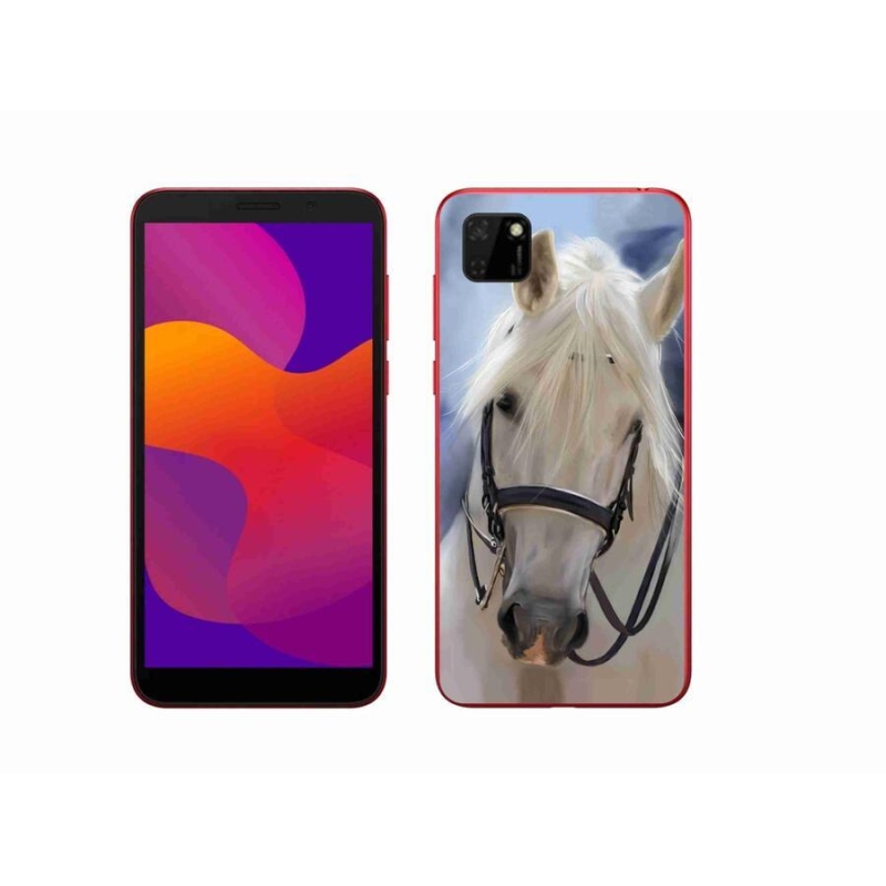 Gélový kryt mmCase na mobil Honor 9S - biely kôň