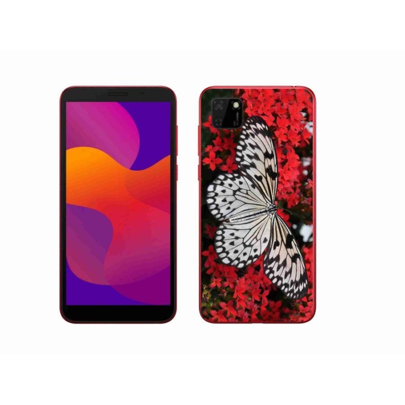 Gélový kryt mmCase na mobil Honor 9S - čiernobiely motýľ 1