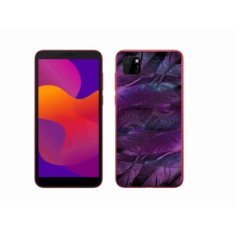 Gélový kryt mmCase na mobil Honor 9S - fialová pierka