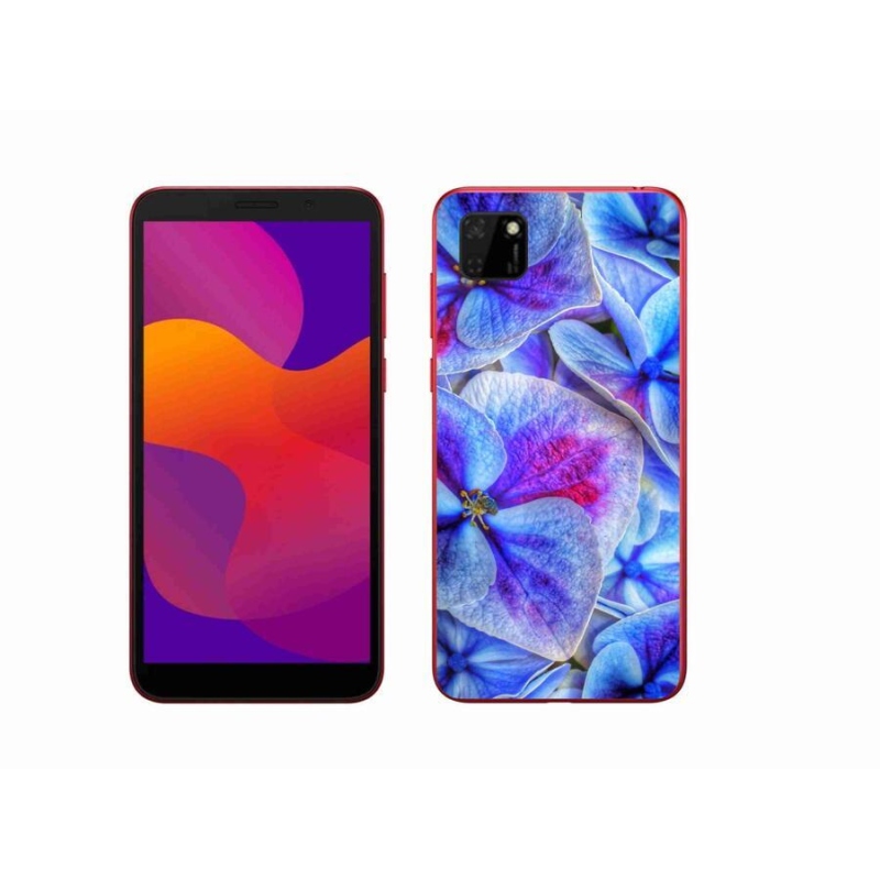 Gélový kryt mmCase na mobil Honor 9S - modré kvety 1