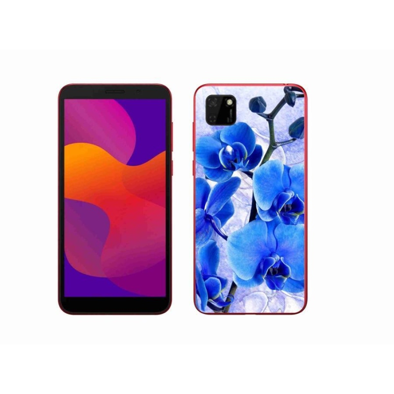 Gelový kryt mmCase na mobil Honor 9S - modré květy