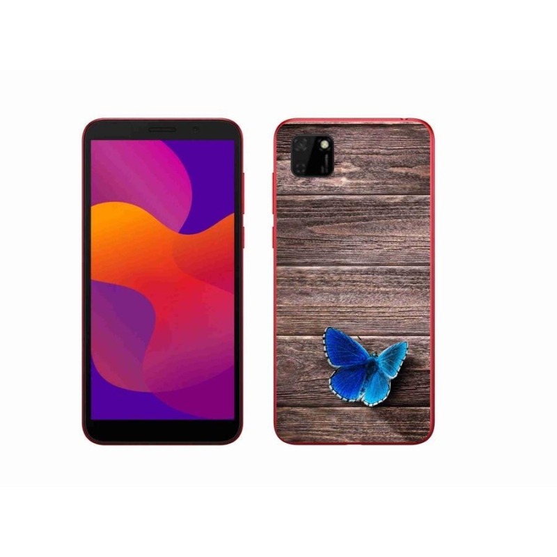 Gélový kryt mmCase na mobil Honor 9S - modrý motýľ 1