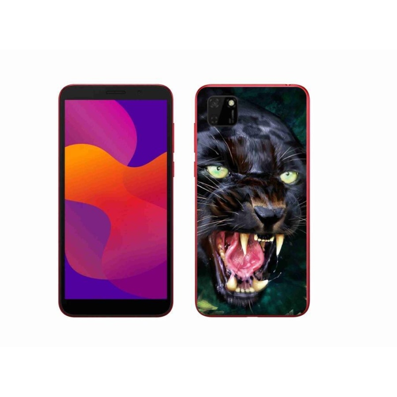 Gelový kryt mmCase na mobil Honor 9S - rozzuřený černý panter