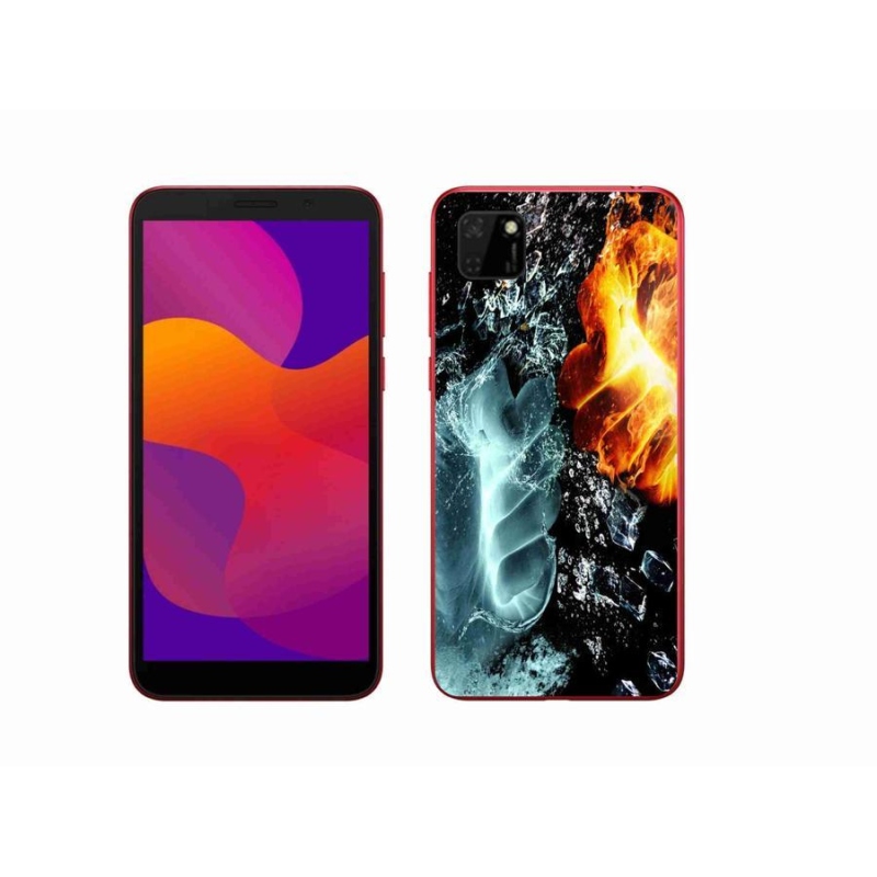 Gélový kryt mmCase na mobil Honor 9S - voda a oheň