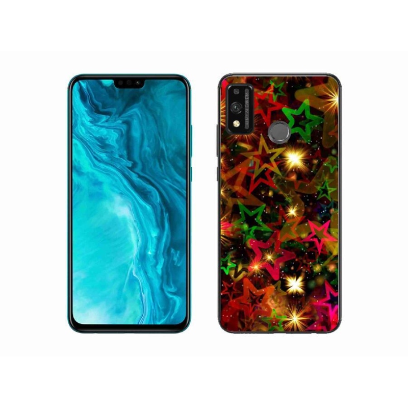 Gélový kryt mmCase na mobil Honor 9X Lite - farebné hviezdičky