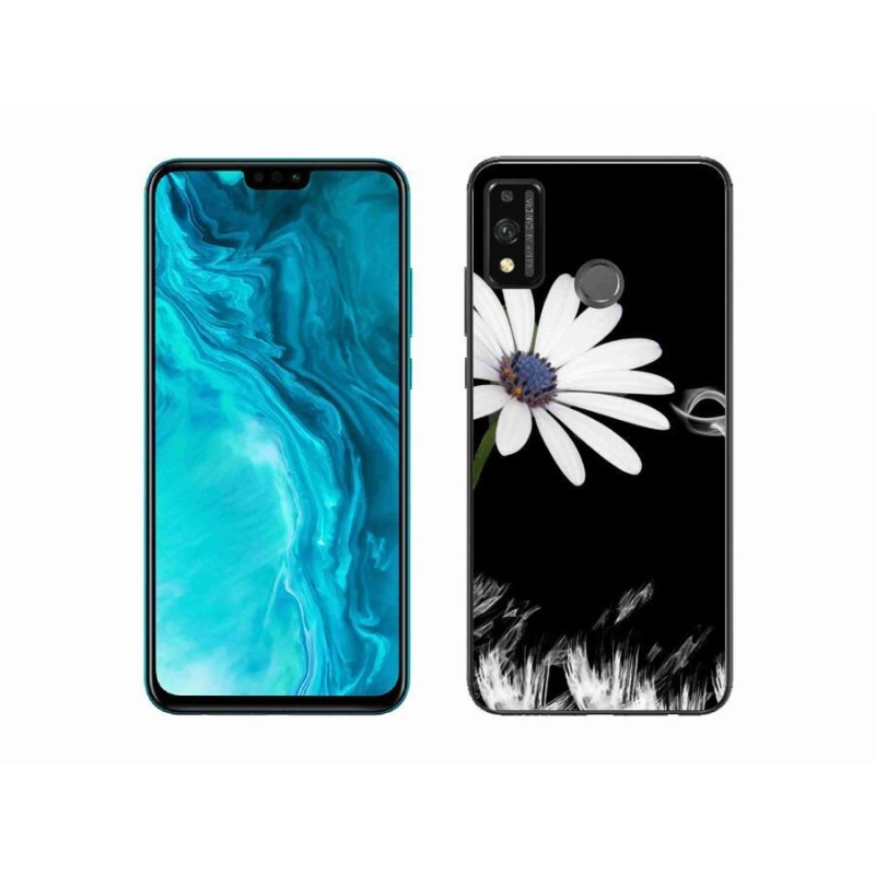 Gélový kryt mmCase na mobil Honor 9X Lite - biela kvetina