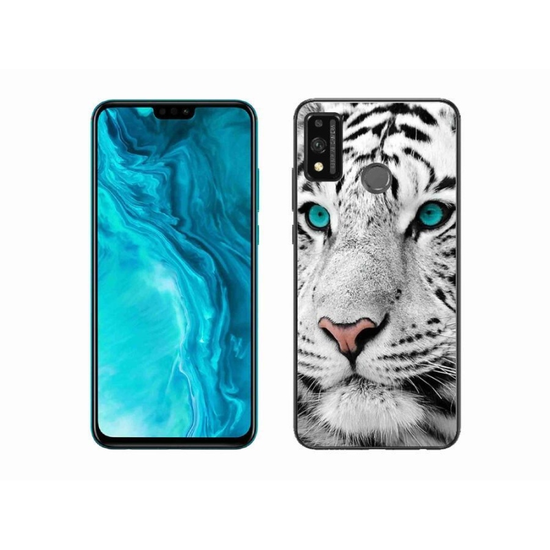 Gélový kryt mmCase na mobil Honor 9X Lite - biely tiger