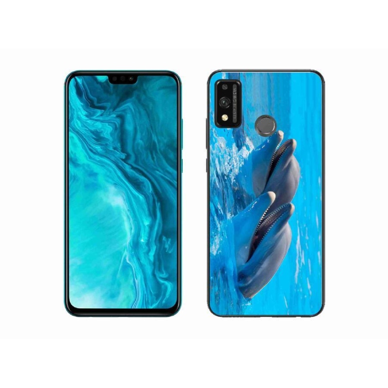 Gélový kryt mmCase na mobil Honor 9X Lite - delfíny