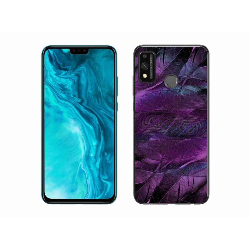 Gélový kryt mmCase na mobil Honor 9X Lite - fialová pierka