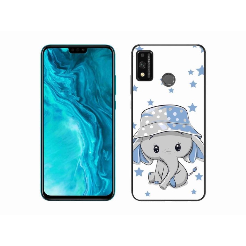 Gélový kryt mmCase na mobil Honor 9X Lite - modrý slon