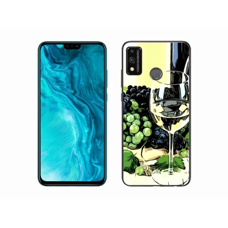 Gélový kryt mmCase na mobil Honor 9X Lite - pohár vína