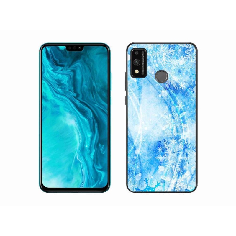 Gélový kryt mmCase na mobil Honor 9X Lite - snehové vločky