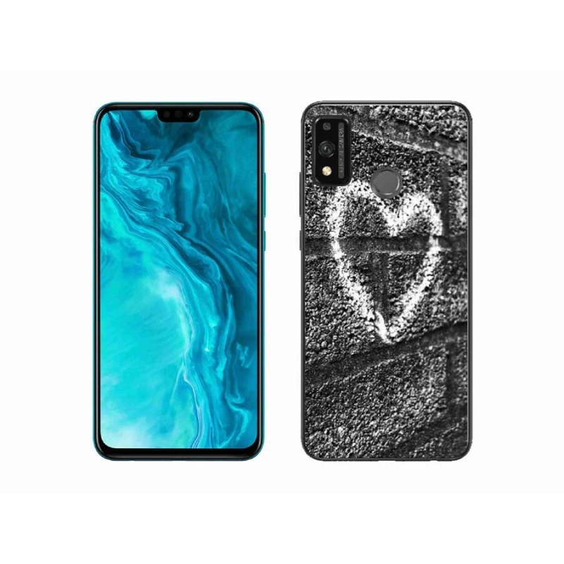 Gélový kryt mmCase na mobil Honor 9X Lite - srdce na stene