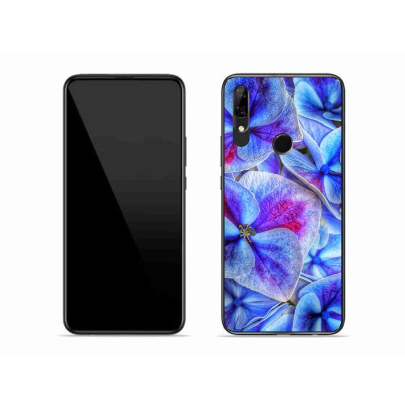 Gélový kryt mmCase na mobil Honor 9X - modré kvety 1