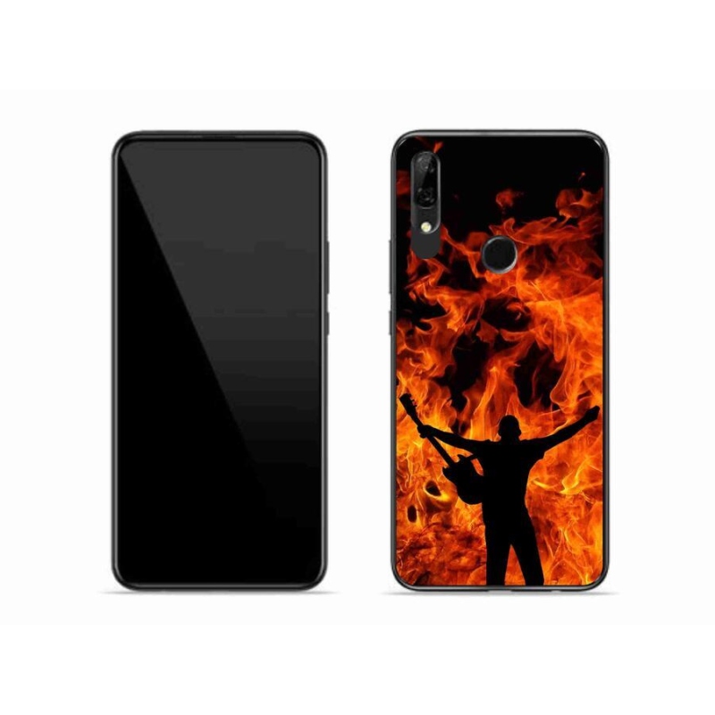 Gélový kryt mmCase na mobil Honor 9X - muzikant a oheň