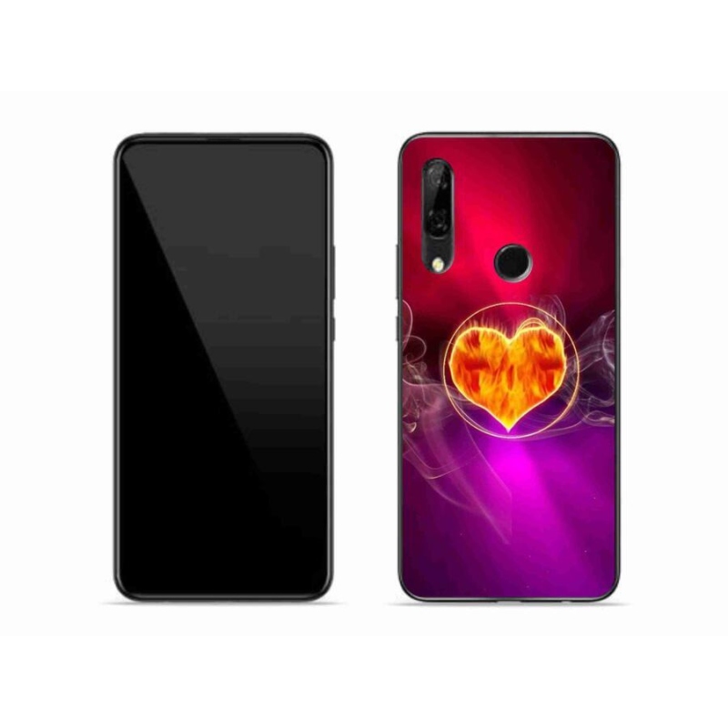 Gélový kryt mmCase na mobil Honor 9X - ohnivé srdce