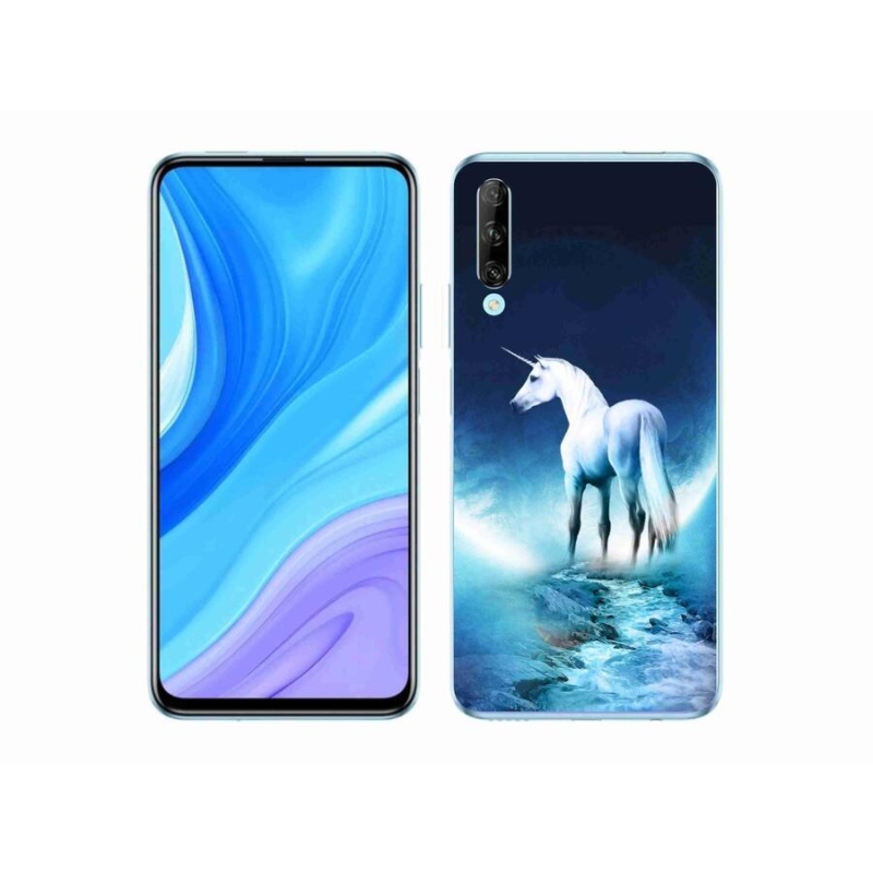 Gélový kryt mmCase na mobil Honor 9X Pro - biely jednorožec