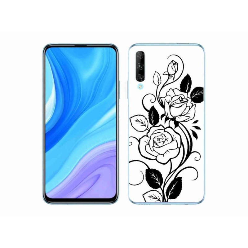 Gélový kryt mmCase na mobil Honor 9X Pro - čiernobiela ruža