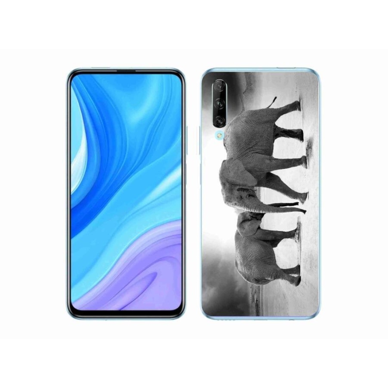 Gélový kryt mmCase na mobil Honor 9X Pro - čiernobieli slony