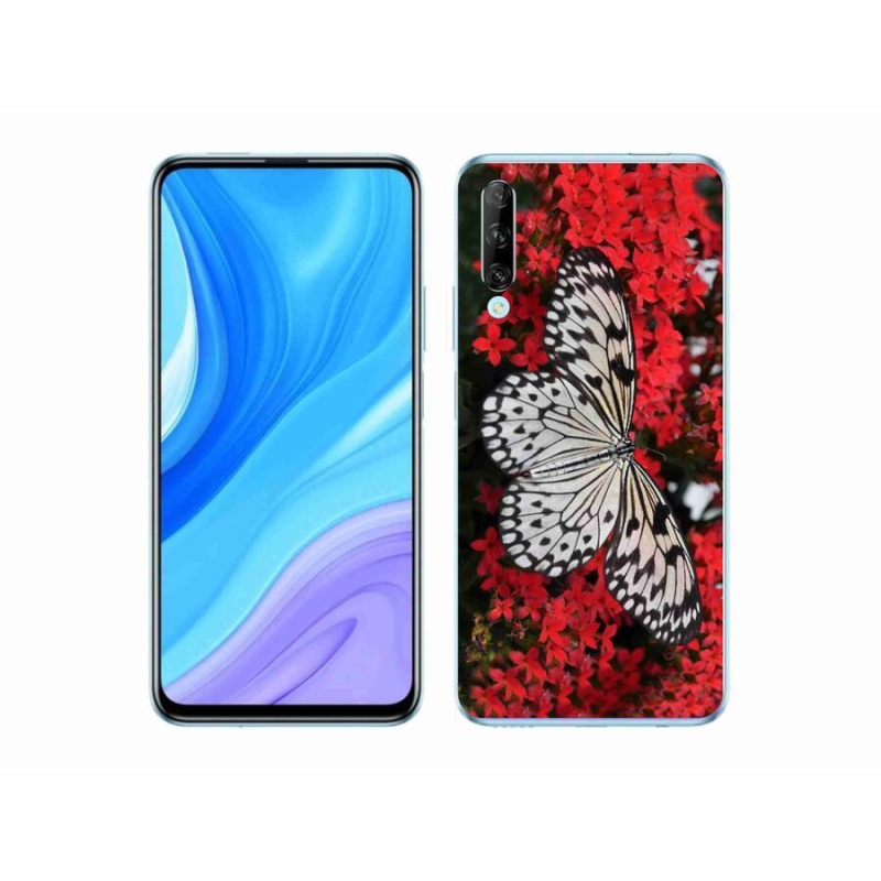 Gélový kryt mmCase na mobil Honor 9X Pro - čiernobiely motýľ 1