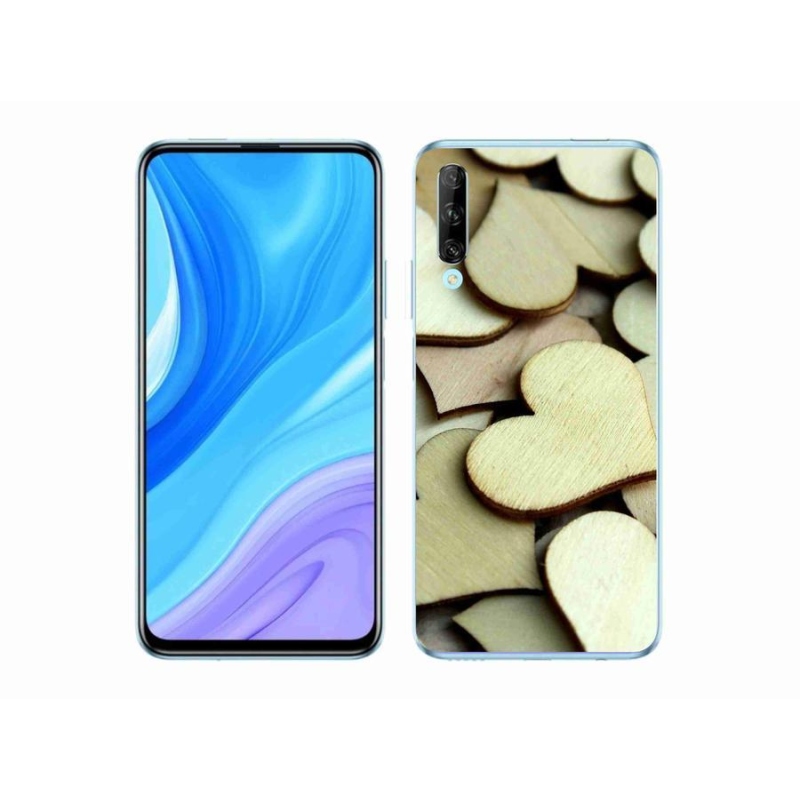 Gélový kryt mmCase na mobil Honor 9X Pro - drevená srdiečka