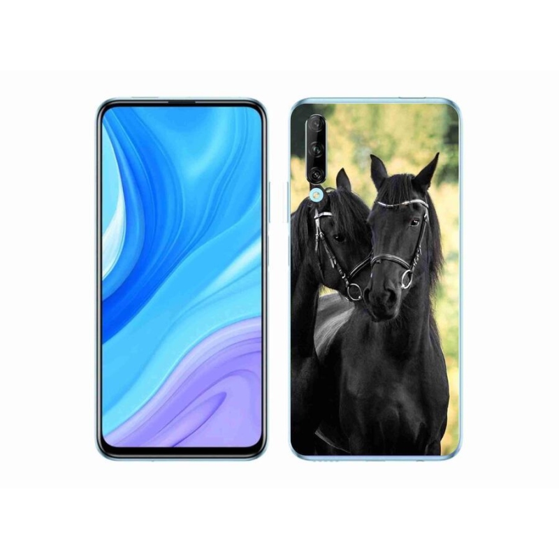 Gélový kryt mmCase na mobil Honor 9X Pro - dva čierne kone