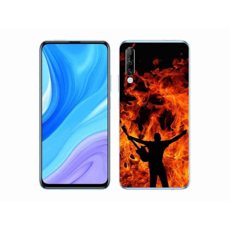 Gélový kryt mmCase na mobil Honor 9X Pro - muzikant a oheň