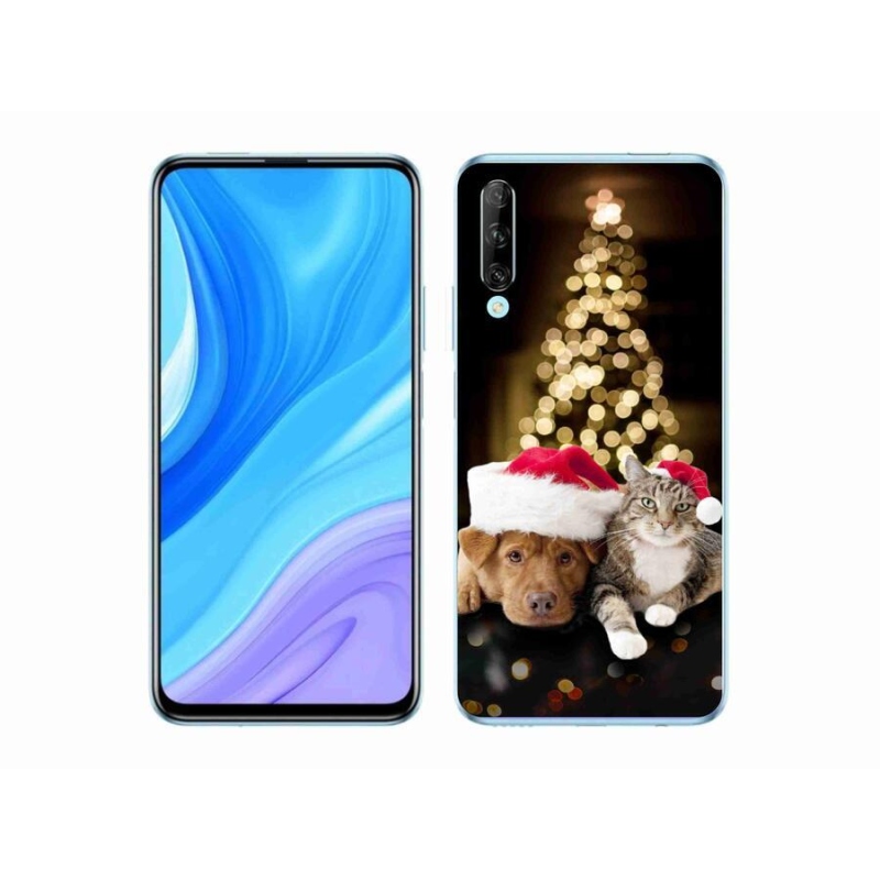 Gélový kryt mmCase na mobil Honor 9X Pro - vianočný pes a mačka