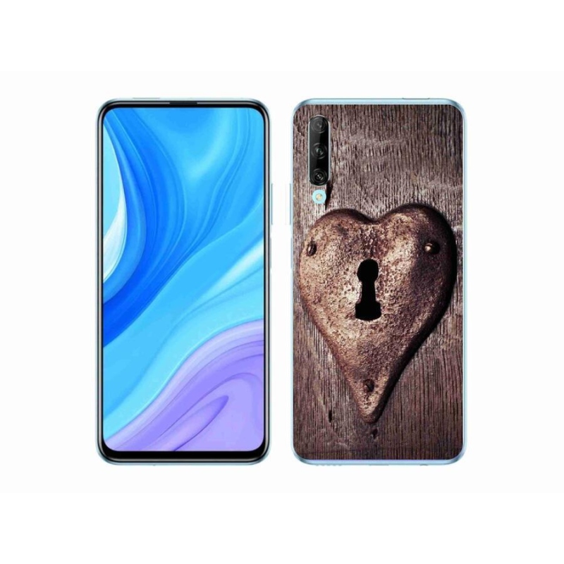 Gélový kryt mmCase na mobil Honor 9X Pro - zámok v tvare srdca