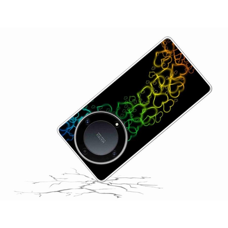 Gélový kryt mmCase na mobil Honor Magic 5 Lite 5G - farebné srdiečka