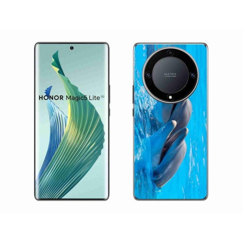 Gélový kryt mmCase na mobil Honor Magic 5 Lite 5G - delfíny