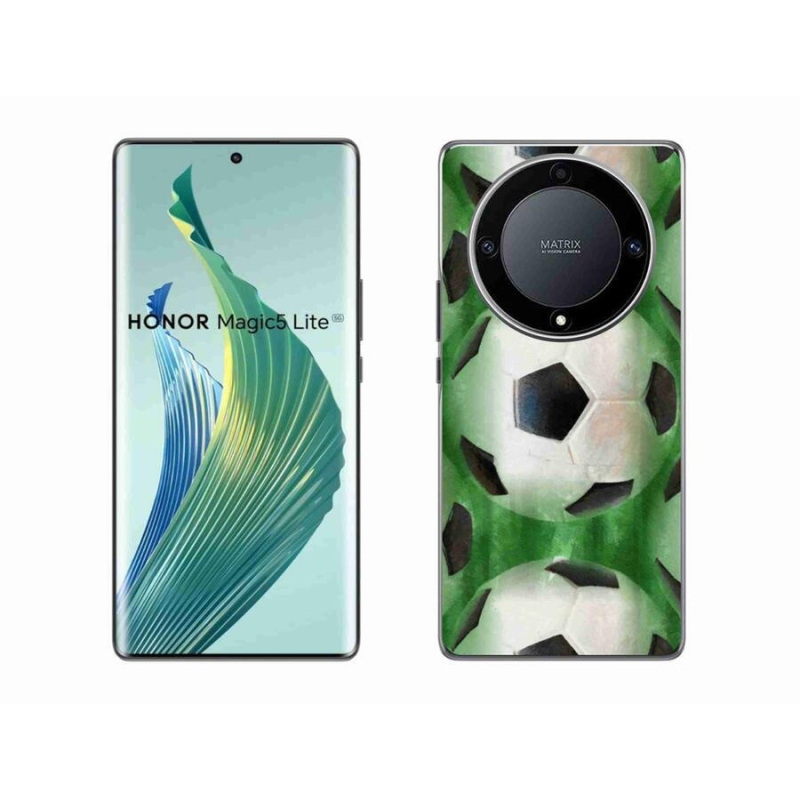 Gélový kryt mmCase na mobil Honor Magic 5 Lite 5G - futbalová lopta