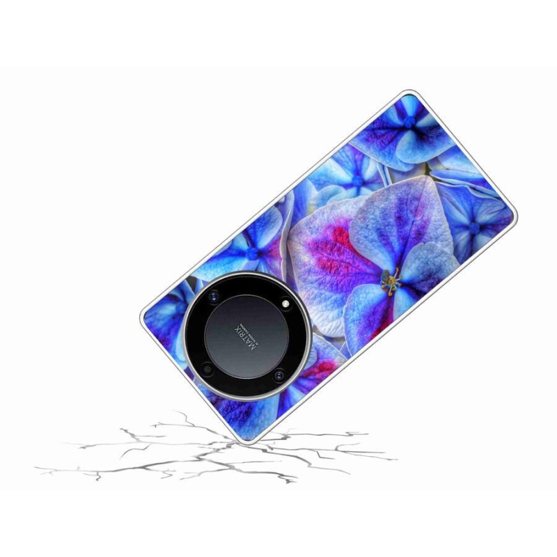 Gélový kryt mmCase na mobil Honor Magic 5 Lite 5G - modré kvety 1
