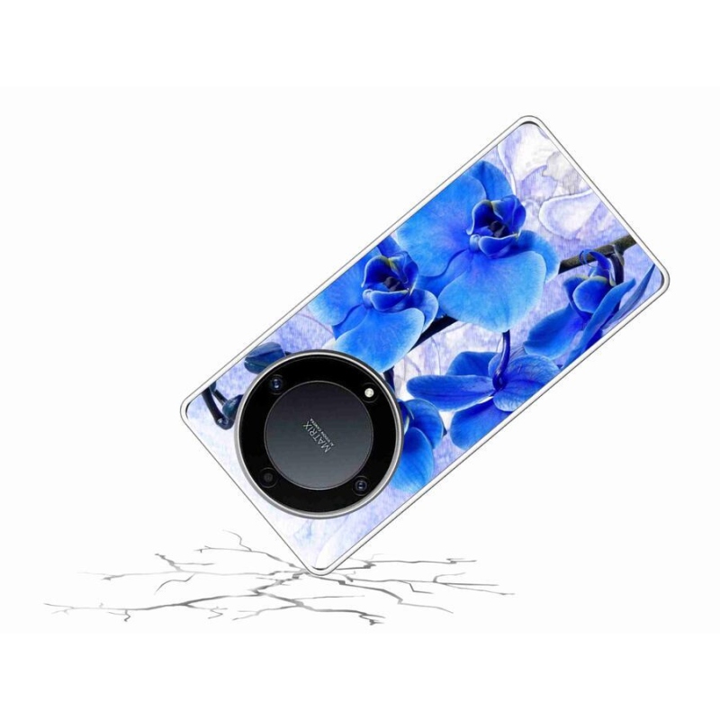 Gélový kryt mmCase na mobil Honor Magic 5 Lite 5G - modré kvety