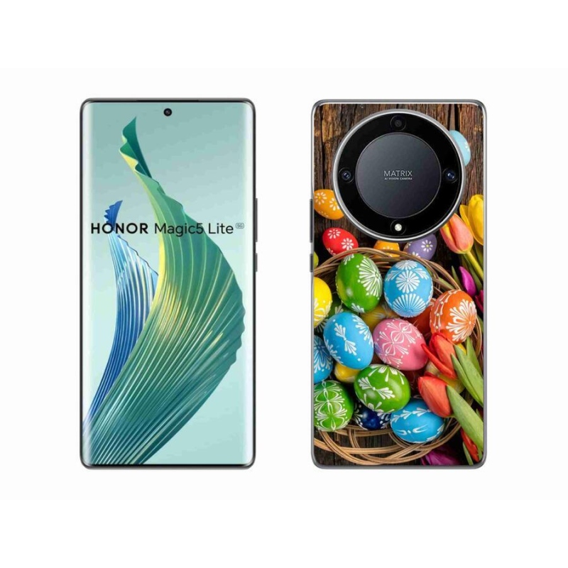 Gélový kryt mmCase na mobil Honor Magic 5 Lite 5G - veľkonočné vajíčka