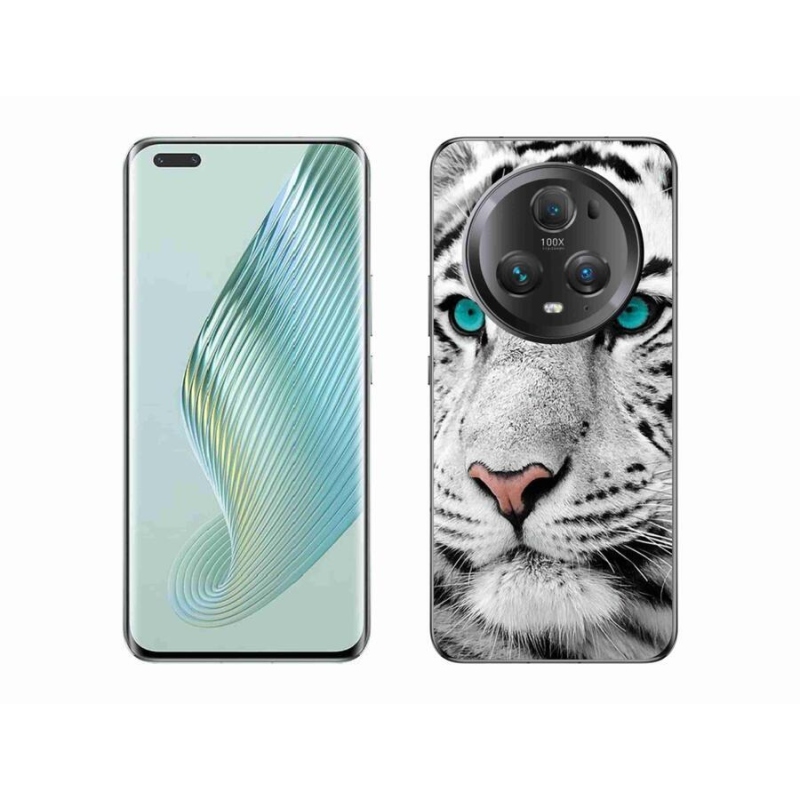 Gélový kryt mmCase na mobil Honor Magic 5 Pro 5G - biely tiger