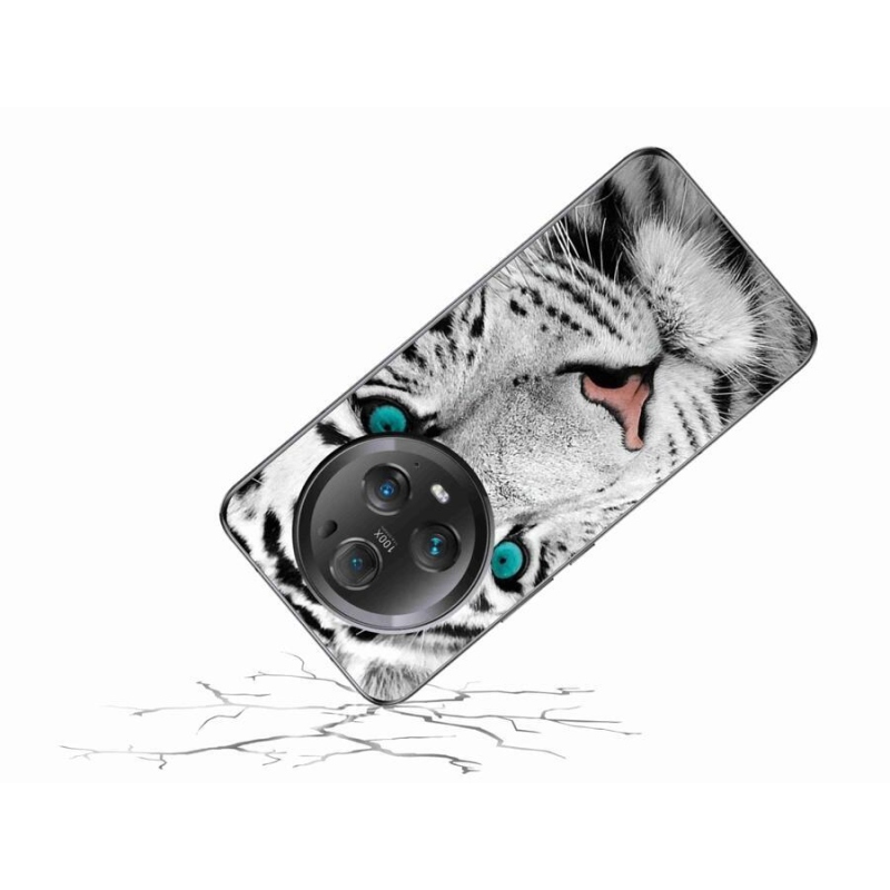 Gélový kryt mmCase na mobil Honor Magic 5 Pro 5G - biely tiger