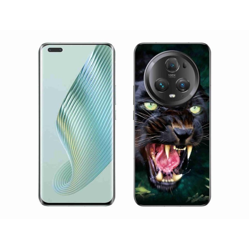 Gélový kryt mmCase na mobil Honor Magic 5 Pro 5G - rozzúrený čierny panter