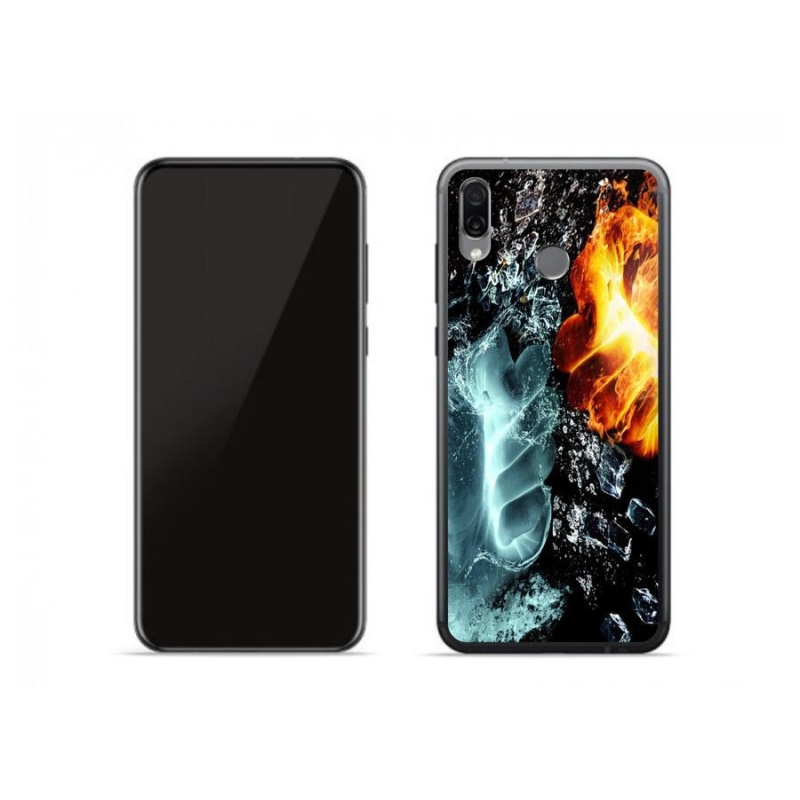 Gélový kryt mmCase na mobil Honor Play - voda a oheň