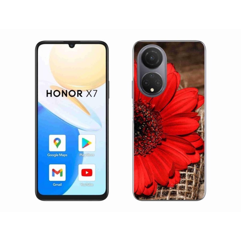 Gélový kryt mmCase na mobil Honor X7 - gerbera